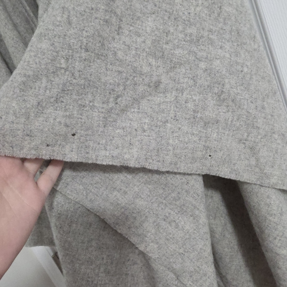 NWT but damaged MUJI Gray Yak Wool Warm Multi-CAPE Stole Scarf Shawl Poncho - Picture 3 of 5